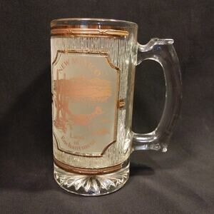 Vintage Culver 22k Gold Beer Mug State Souvenir Glass New Mexico